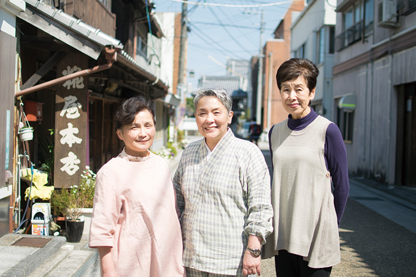 「宝来家旅館・カフェ茶蔵」染矢 雅子さん 「菓子司たけばやし」武林 清子さん 浅利妙峰(あさり・みょうほう)