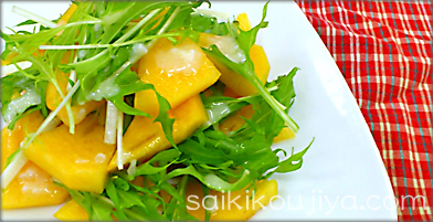 柿と水菜のサラダ 